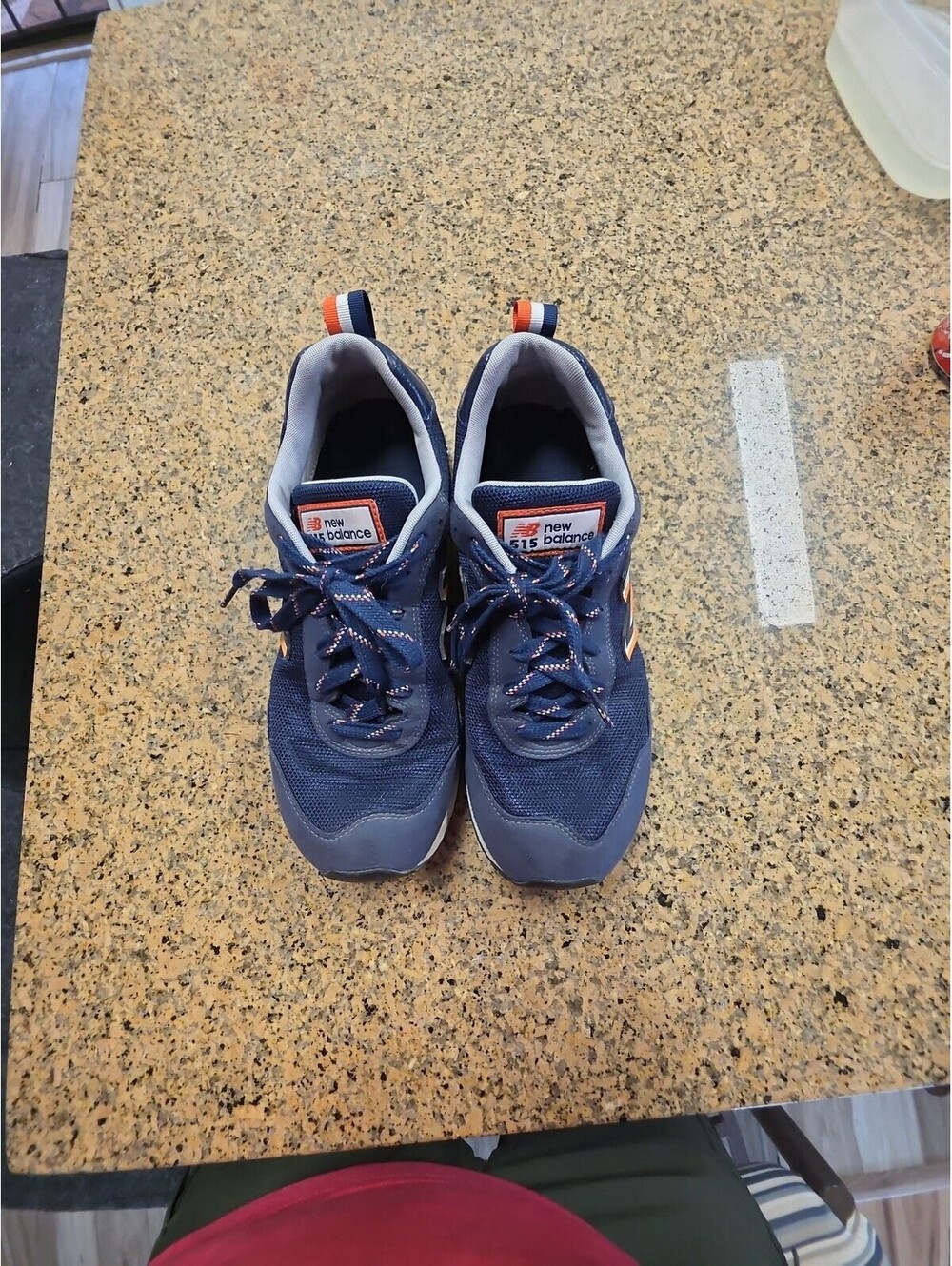 New Balance 515v3 Navy Blue Vibrant Orange Athletic Sneakers